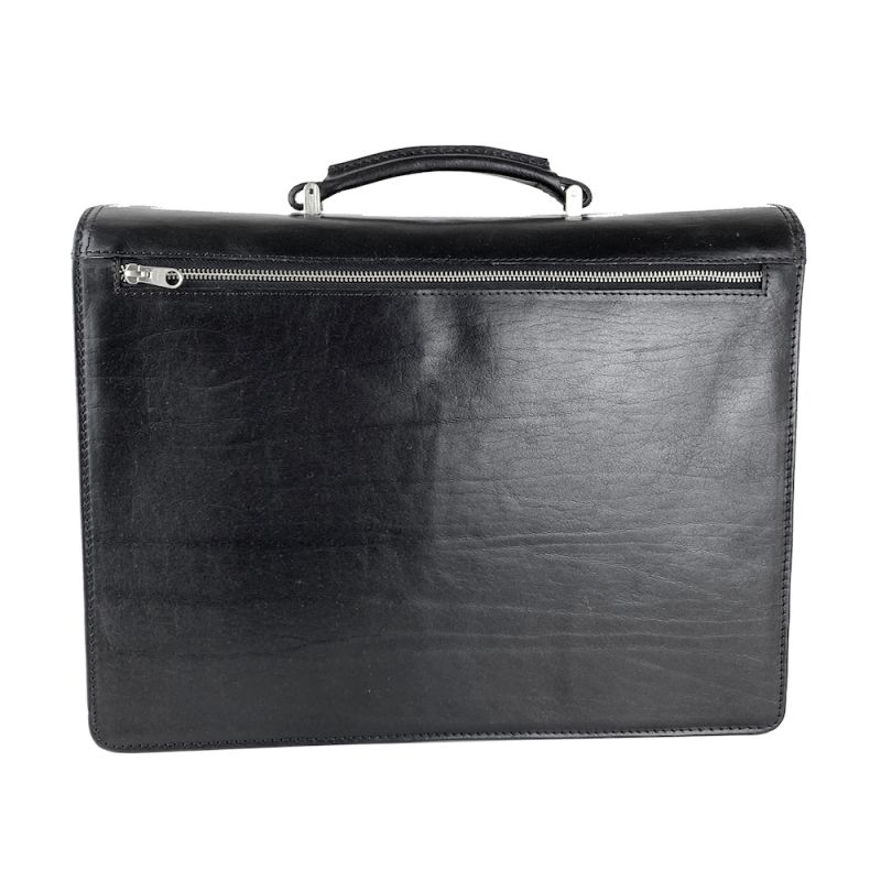 Luxusná kožená aktovka č.8131 v čiernej farbe