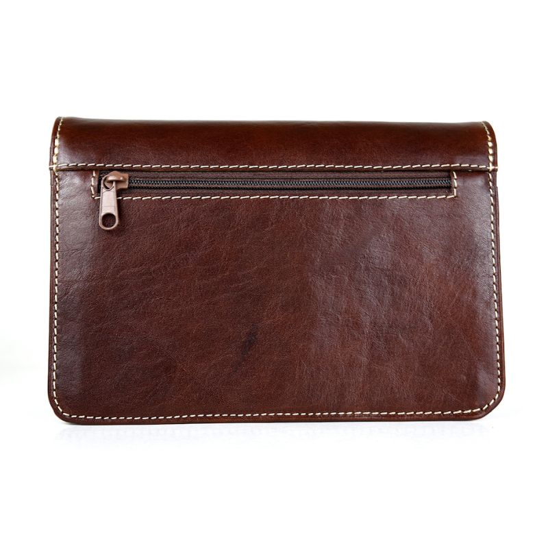 Luxusná kožená etuja č.7985, viacúčelové púzdro v hnedej farbe