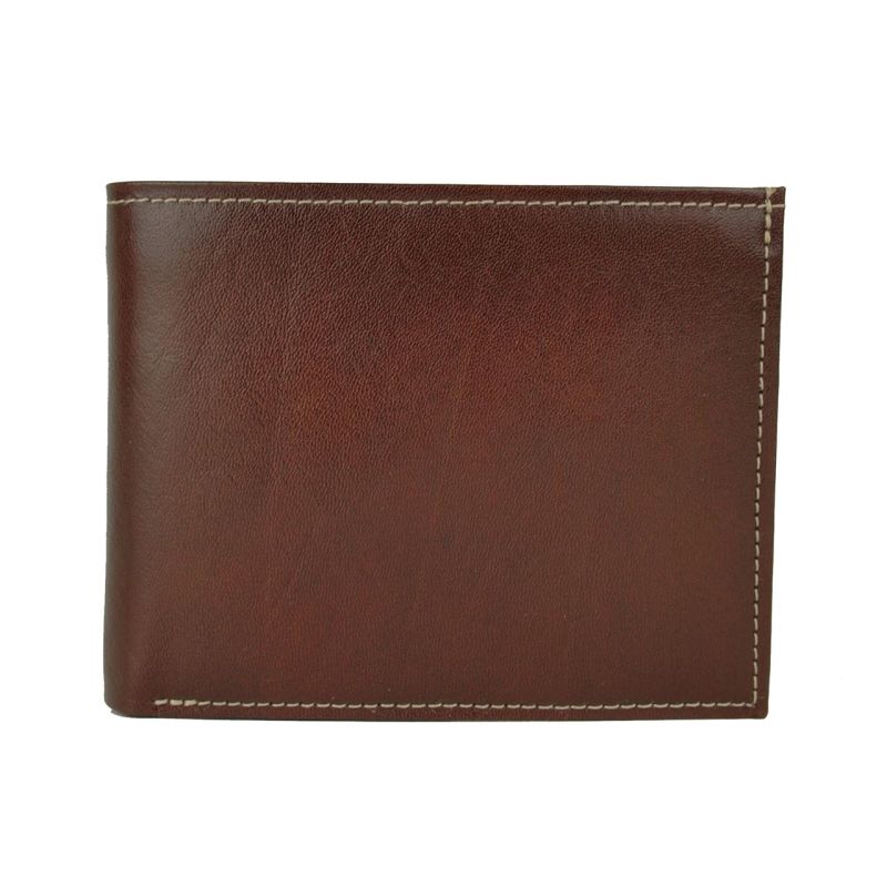 Kožená peňaženka z pravej kože č.8408 v tmavo hnedej farbe