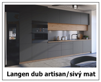 Langen dub artisan - sivý mat