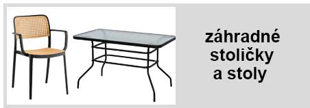 záhradné stoličky a stoly