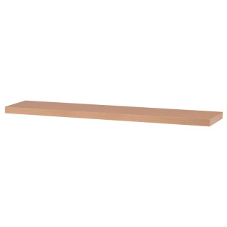 Nástenná polička, 120x24cm, MDF, buk, P-002 BUK