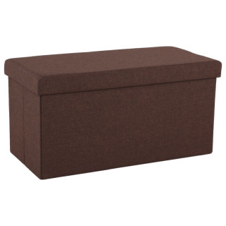 Skladací taburet, 76cm, hnedá látka, ORELIA