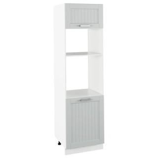 Vysoká skrinka na spotrebiče, 60cm, svetlosivá, biela, JULIA TYP 81