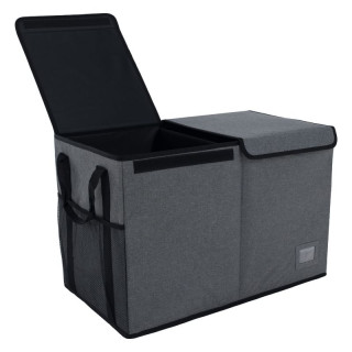 Skladací úložný box, 60cm, sivý, čierny, DETER