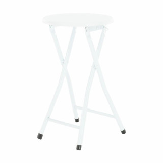 Skladacia stolička, 30cm, biela, kov, MDF, AMADEO NEW
