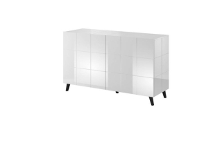 Komoda, 138cm, 2-dverová, biela, REJA 2D