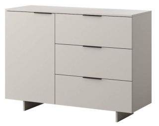 Komoda, 120cm, kombinovaná, pieskovo béžová, ALMA 1D3S